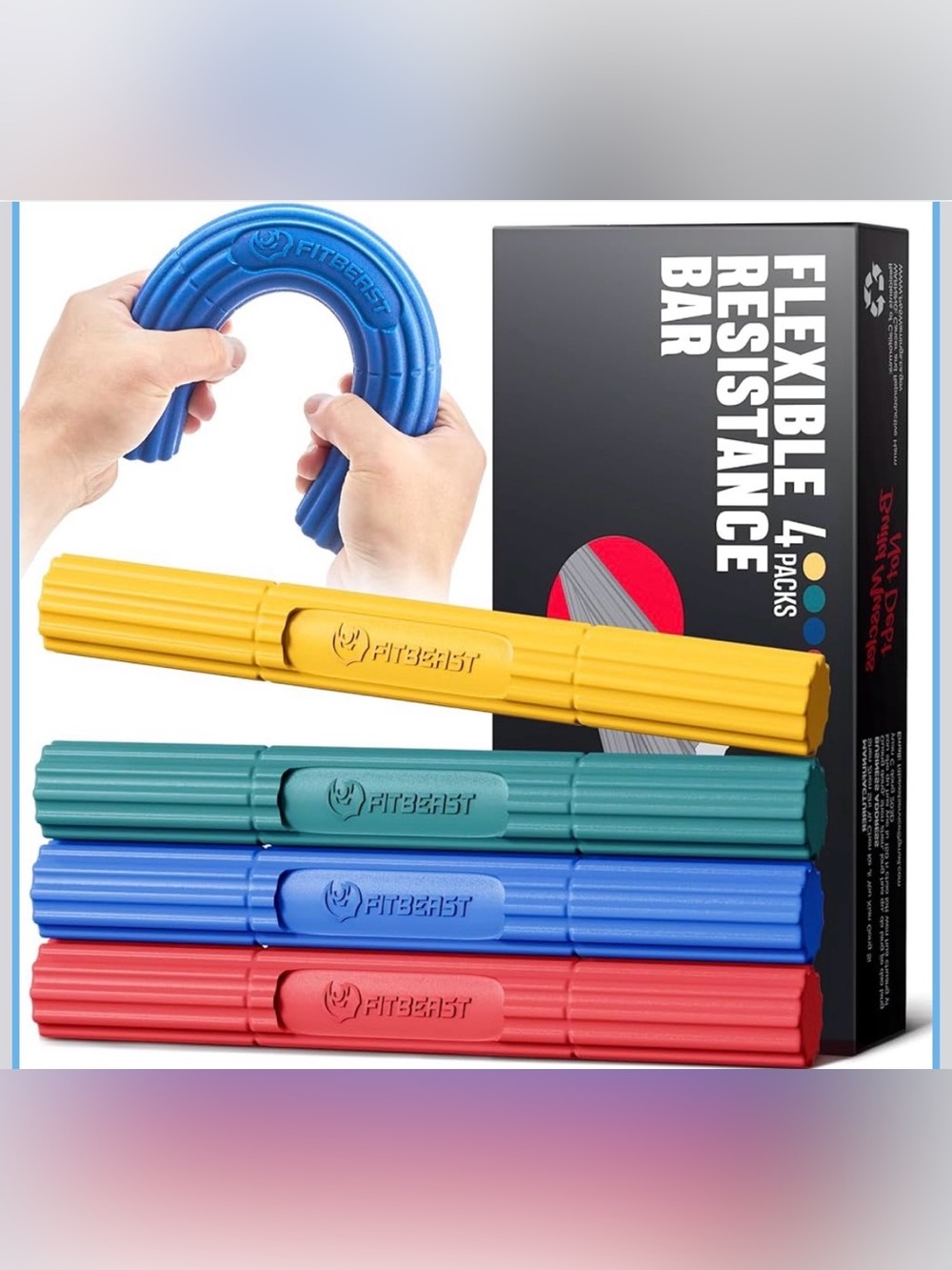 New Open Box FitBeast Flex Therapy Bar, Tennis Elbow Therapy Bars-